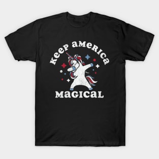 Keep America Magical Dabbing Unicorn T-Shirt